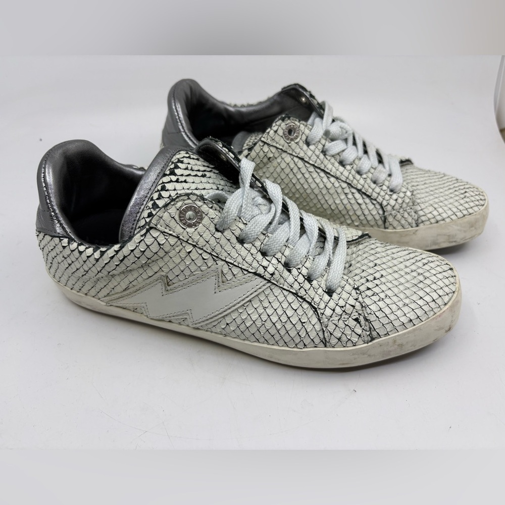 Zadig & Zoltaire Snakeskin Pattern Sneakers With … - image 3